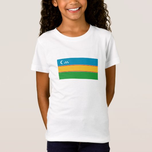 カラカルパクスタンの旗 Tシャツ (正面)