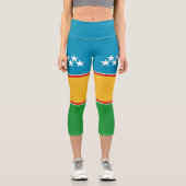 カラカルパクスタン国旗 カプリレギンス (正面)