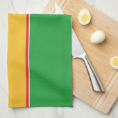 カラカルパクスタン国旗 キッチンタオル (四つ折り)