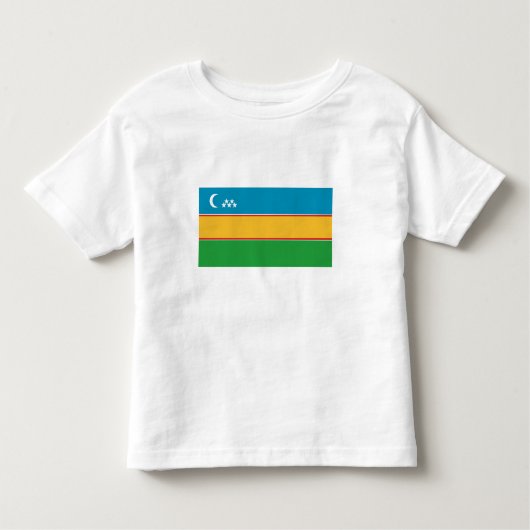 カラカルパクスタン国旗 トドラーTシャツ (正面)