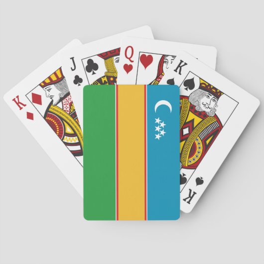 カラカルパクスタン国旗 トランプ (裏面)