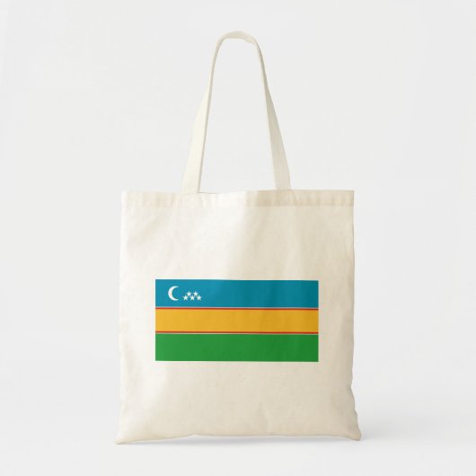 カラカルパクスタン国旗 トートバッグ (正面)