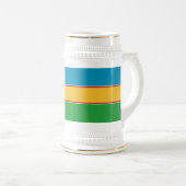 カラカルパクスタン国旗 ビールジョッキ (正面右)