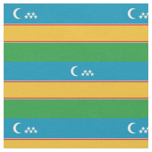 カラカルパクスタン国旗 ファブリック (クローズアップ)