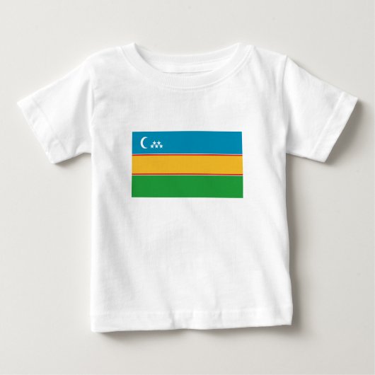 カラカルパクスタン国旗 ベビーTシャツ (正面)