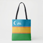 カラカルパクスタン旗 トートバッグ (正面)