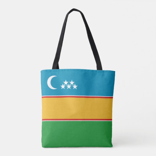 カラカルパクスタン旗 トートバッグ (裏面)