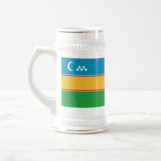 カラカルパクスタン旗 ビールジョッキ (左)