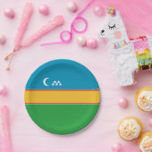 カラカルパクスタン旗 ペーパープレート (パーティー)