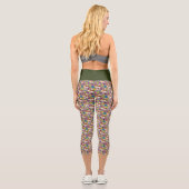 カラカルワイルドキャットグリーンフローラ カプリレギンス (裏面)