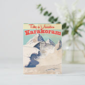 カラコラムヴィンテージバケーションポスター ポストカード (スタンド正面)