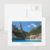 カラゴロリッツェビーチサルデーニャ白はがき ポストカード (正面/裏面)