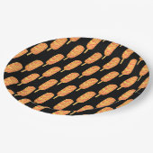 カラシとケチャップの付いたコーン犬 ペーパープレート (アングル)