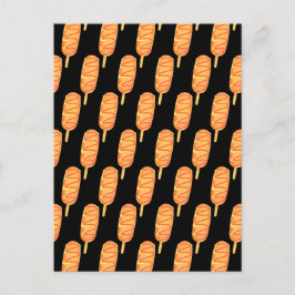 カラシとケチャップの付いたコーン犬 ポストカード