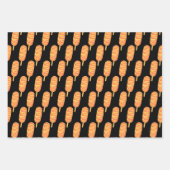 カラシとケチャップの付いたコーン犬 ラッピングペーパーシート (正面3)