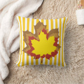 カラシストライプナ秋葉の クッション (ブランケット)