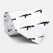 カラシニコフ自動小銃のシルエット ネクタイ (ロール)