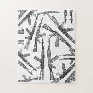 カラシニコフ自動小銃の火器のパズル ジグソーパズル