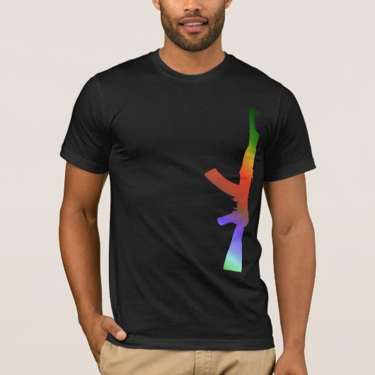 カラシニコフ自動小銃の虹 Tシャツ (正面)