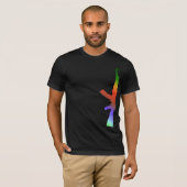 カラシニコフ自動小銃の虹 Tシャツ (正面フル)