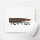 カラシニコフ自動小銃円形7.62 x 39mmの弾薬 マウスパッド (マウス)