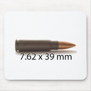 カラシニコフ自動小銃円形7.62 x 39mmの弾薬 マウスパッド