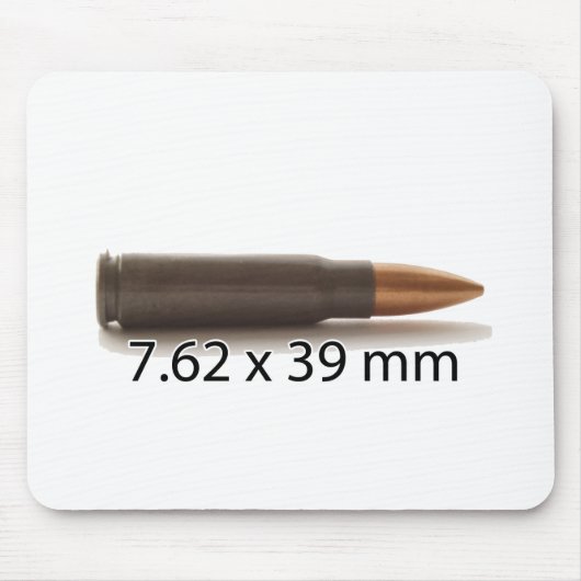 カラシニコフ自動小銃円形7.62 x 39mmの弾薬 マウスパッド (正面)