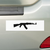 カラシニコフ自動小銃銃 バンパーステッカー (車上)