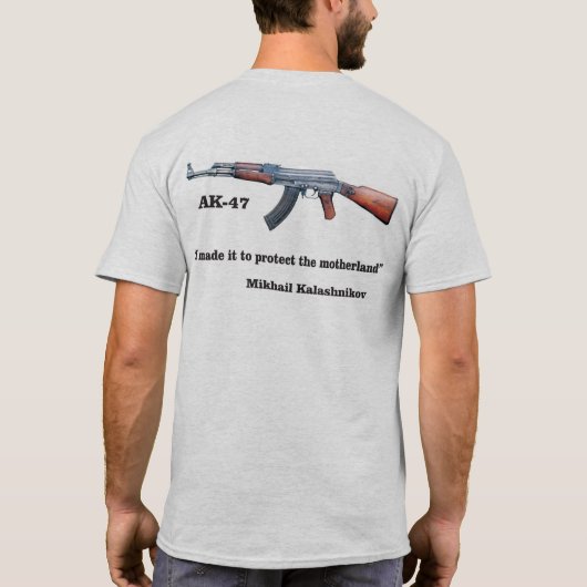 カラシニコフ自動小銃Mikhailのカラシニコフ Tシャツ (裏面)