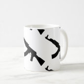 カラシニコフAK 47シルエット コーヒーマグカップ (正面右)