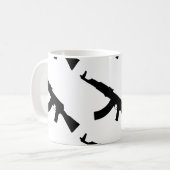 カラシニコフAK 47シルエット コーヒーマグカップ (正面左)