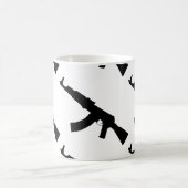 カラシニコフAK 47シルエット コーヒーマグカップ (中央)