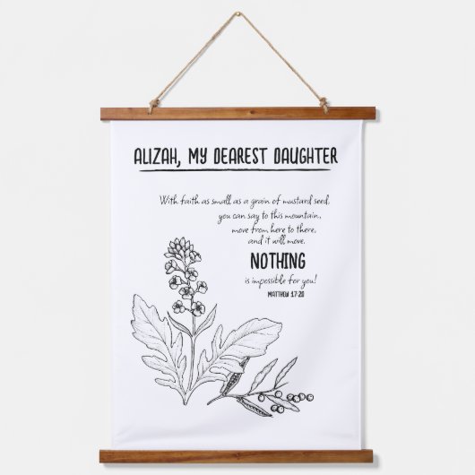 カラシ種子 吊り下げ型タペストリー (正面)