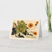 カラジウムとコレオピスの花，ボタニカルカスタマイズ- 招待状 (正面)