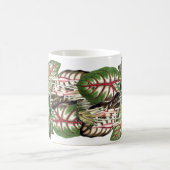 カラジューム属はマグを去ります コーヒーマグカップ (中央)