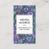 カラジ葉ウトロピカル水図解入りの、写真付きの色 名刺 (裏面)