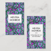 カラジ葉ウトロピカル水図解入りの、写真付きの色 名刺 (正面/裏面)