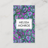 カラジ葉ウトロピカル水図解入りの、写真付きの色 名刺 (正面)