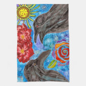 カラスおもしろいキッチンタオル キッチンタオル (縦)