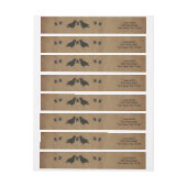 カラスおよび星の覆いの宛名ラベル ラップアラウンドラベル (シート)