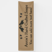 カラスおよび星2.5' x 8'カスタムな旗 横断幕 (縦)