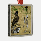 カラスおよび骨組 メタルオーナメント (右)