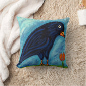 カラスおよび鶏の枕 クッション (ブランケット)