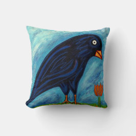 カラスおよび鶏の枕 クッション