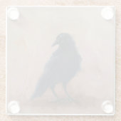 カラスが付いているガラスコースター ガラスコースター (裏面)