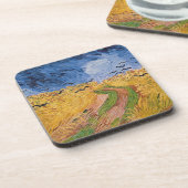 カラスが付いているフィンセント・ファン・ゴッホ|のWheatfield、1890年 コースター (左側)
