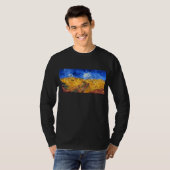 カラスが付いているWheatfield、ゴッホ Tシャツ (正面フル)
