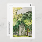 カラスが墓地にいる ポストカード (正面/裏面)