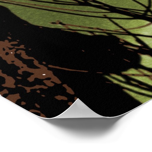 カラスが枯れた木の枝のポスターに隠れる ポスター (角)