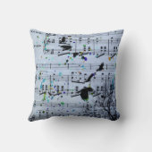 カラスが音楽を検索 クッション (裏面)